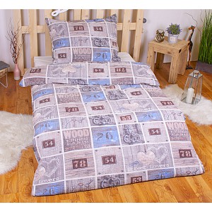 Krepové povlečení DELUXE 140x200+70x90 HISTORY