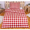 Povlečení mikrovlákno LIMITED 140x200+70x90 Kostičky hnědo-červené