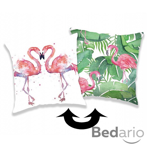 Polštářek s flitry 40x40 Flamingo
