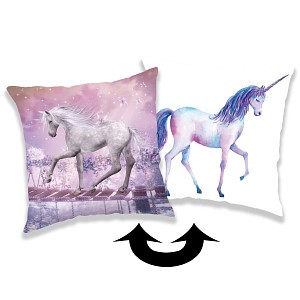 Polštářek s flitry 40x40 Unicorn
