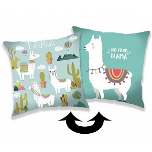 Polštářek s flitry 40x40 Lama