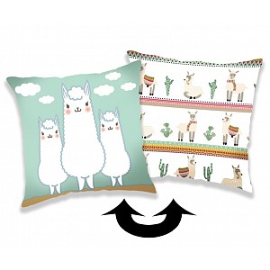 Polštářek s flitry 40x40 Lama II