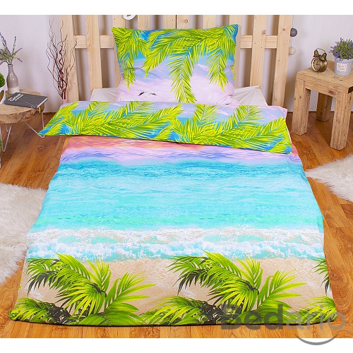 Perkálové povlečení 140x200+70x90 Modrý oceán