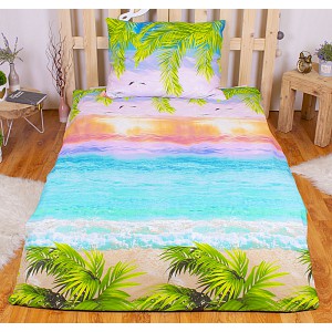 Perkálové povlečení 140x200+70x90 Modrý oceán