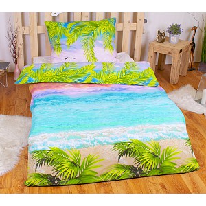 Perkálové povlečení 220x200+2x70x90 Modrý oceán