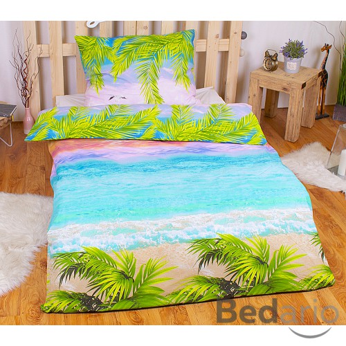 Perkálové povlečení 220x200+2x70x90 Modrý oceán