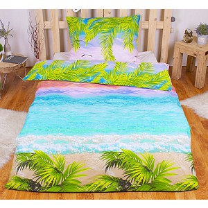 Perkálové povlečení 220x200+2x70x90 Modrý oceán