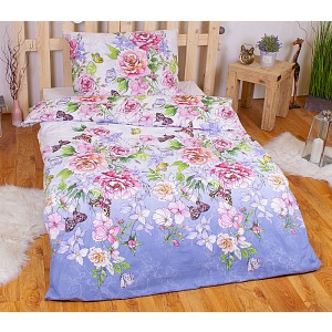 Perkálové povlečení 140x200+70x90 Rajská zahrada