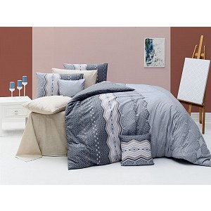 Bavlněné povlečení EKINOKS šedý 220x200+2x70x90