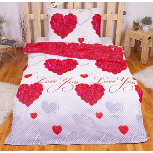 Bavlněné povlečení Deluxe 140x200+70x90 Věčná láska