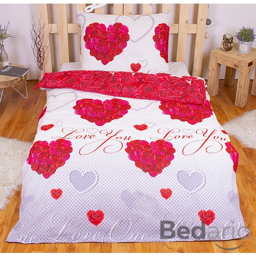 Bavlněné povlečení Deluxe 140x200+70x90 Věčná láska