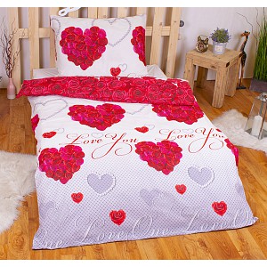 Bavlněné povlečení Deluxe 140x200+70x90 Věčná láska