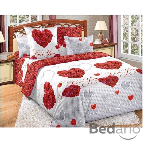 Francouzské bavlněné povlečení 220x200+2x70x90 Věčná láska