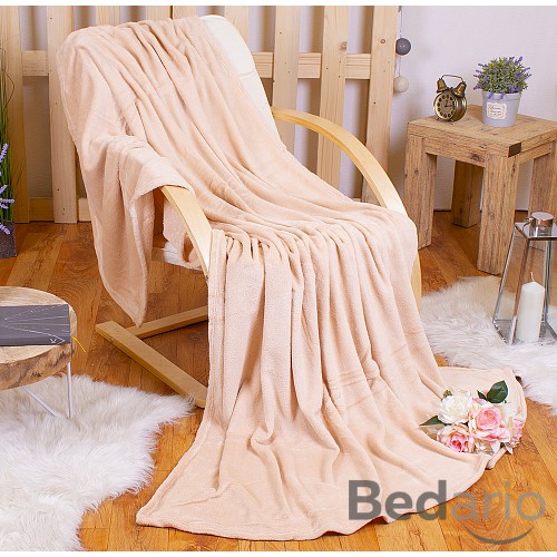 Mikroflanelová deka Premium plus 150x200 - Béžová