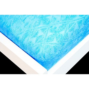 Žakárové prostěradlo 90x200 Premium - Azurová