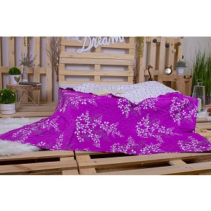 Prošívaný dekorační přehoz 170x210 Calluna fialová