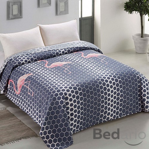 Prošívaný dekorační přehoz 170x210 Flamingo Grey