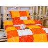 Krepové povlečení DELUXE 140x200+70x90 Oranžové šachy
