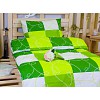 Krepové povlečení DELUXE 140x200+70x90 Zelené šachy