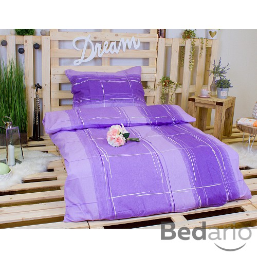 Krepové povlečení 140x200+70x90 Fialová symfonie