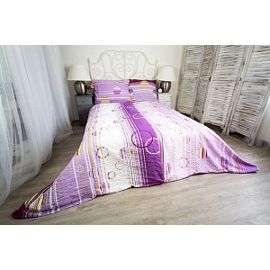 Krepové povlečení - Fialové planety