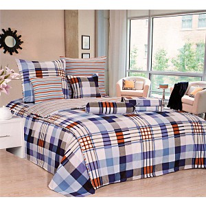 Francouzské povlečení - Modré karo