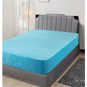 Mikroplyšové prostěradlo 90x200 Elegance - Azurová