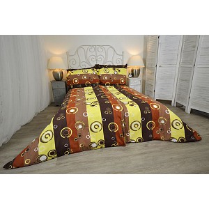 Bavlněné povlečení 140x200+70x90 Čokoládové bubliny