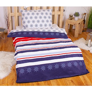 Bavlněné povlečení NAVY 140x200+70x90