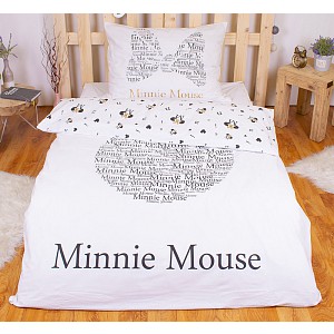 Bavlněné povlečení Minnie GOLD 140x200+70x90 třpytí se