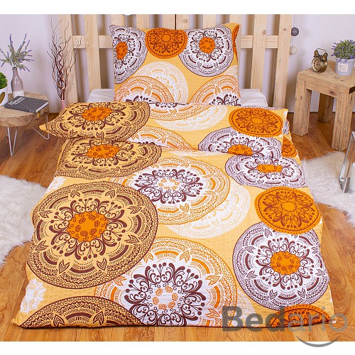 Krepové povlečení ECONOMY 140x200+70x90 Orient orange