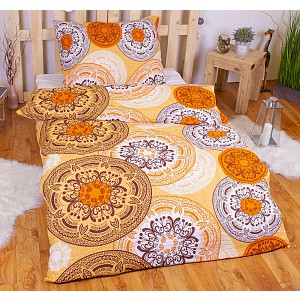 Krepové povlečení ECONOMY 140x200+70x90 Orient orange