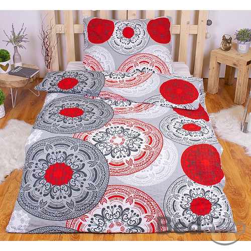 Krepové povlečení ECONOMY 140x200+70x90 Orient grey