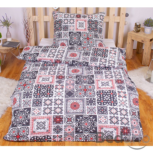 Krepové povlečení PREMIUM 140x200+70x90 Orient patchwork
