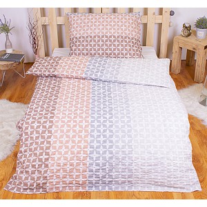 Krepové povlečení PREMIUM 140x200+70x90 Brown spikes