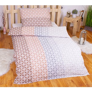 Krepové povlečení PREMIUM 140x200+70x90 Brown spikes