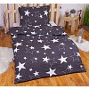 Krepové povlečení PREMIUM 140x200+70x90 Black stars