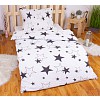 Krepové povlečení PREMIUM 140x200+70x90 White stars
