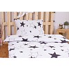 Krepové povlečení PREMIUM 140x200+70x90 White stars