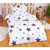 Polybavlna povlečení PREMIUM 140x200+70x90 White stars