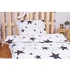 Polybavlna povlečení PREMIUM 140x200+70x90 White stars