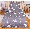 Polybavlna povlečení PREMIUM 140x200+70x90 Grey stars