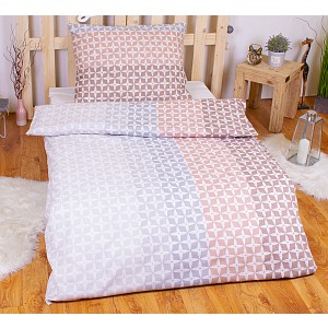 Polybavlna povlečení PREMIUM 140x200+70x90 Brown spikes