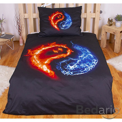 3D povlečení 140x200+70x90 Jin & Jang