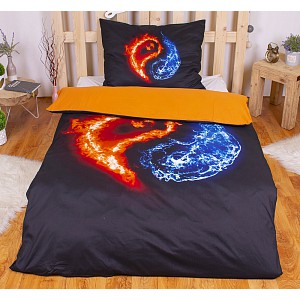 3D povlečení 140x200+70x90 Jin & Jang