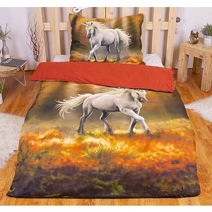 3D povlečení 140x200+70x90 Jednorožec