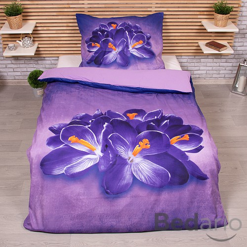 3D povlečení 140x200+70x90 Krokus