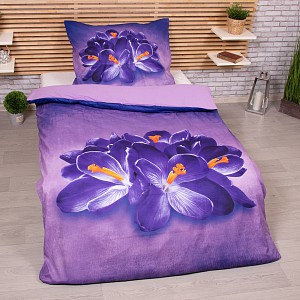 3D povlečení 140x200+70x90 Krokus