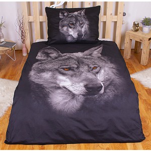 3D povlečení 140x200+70x90 Wolf