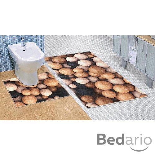 Koupelnová a WC předložka Dřevěné koule 3D